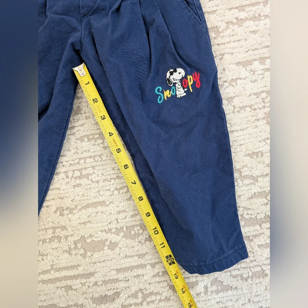 Vtg Snoopy Navy Kids Pants, Size 3T, Made In USA